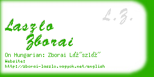 laszlo zborai business card